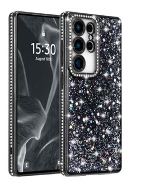 Glitter Crystal Protective Phone Case - Black Samsung S25 Ultra
